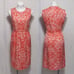 Tory Burch Coral Pleated Front Details Silk Blend Sleeveless Sheath Dress US 12