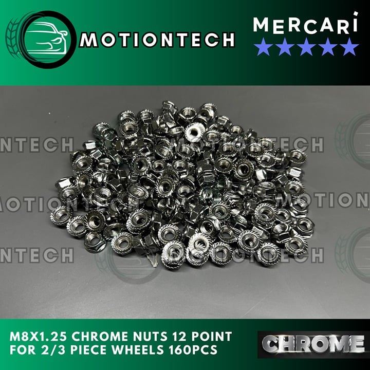 M8x1.25 Nuts for 2/3 piece wheels Rims New 160 pieces Package
