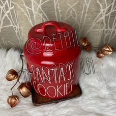 RAE DUNN FARMHOUSE CERAMIC HOME DECOR SANTA COOKIES CANISTER HOME HOLIDAY XMAS