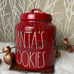 RAE DUNN FARMHOUSE CERAMIC HOME DECOR SANTA COOKIES CANISTER HOME HOLIDAY XMAS