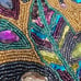 Beaded Jeweled Peacock Colored Table Runner 36 x 12
