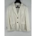 J.Crew Womens Long Parke Blazer Luster Crepe Ivory Size 8 Satin Cocktail Party