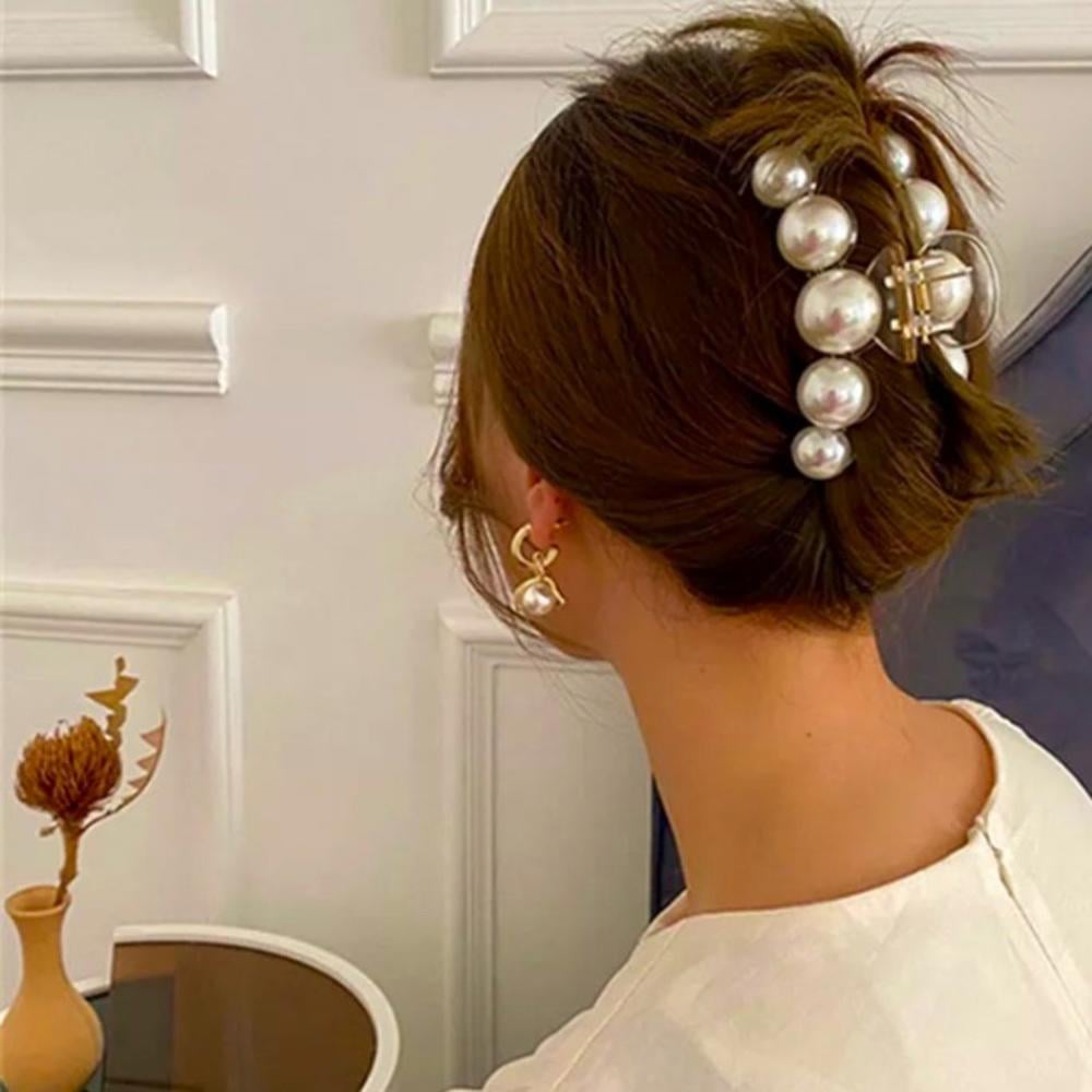 Big Pearl Acrylic Hair Claw Clip