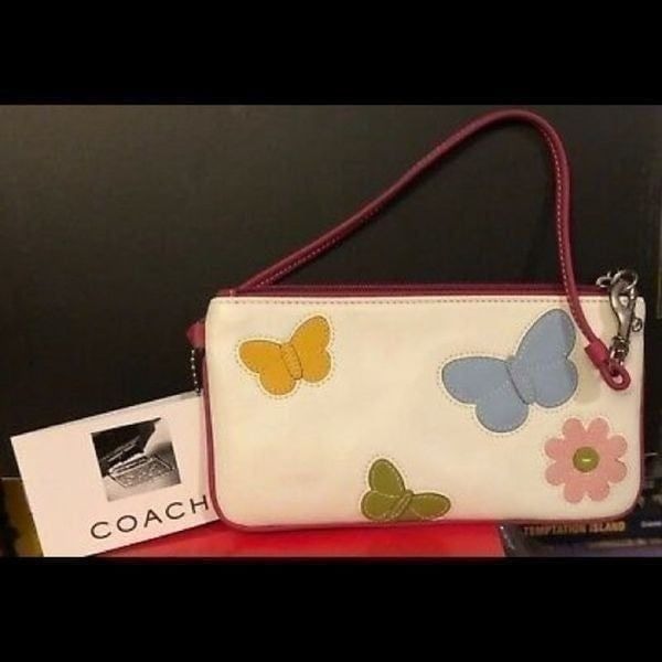 Coach Wristlet Butterfly Applique Vintage NWT