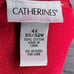 Catherines 4X 30/32W Red Rhinestone Embellished Cotton Cardigan Sweater Plus