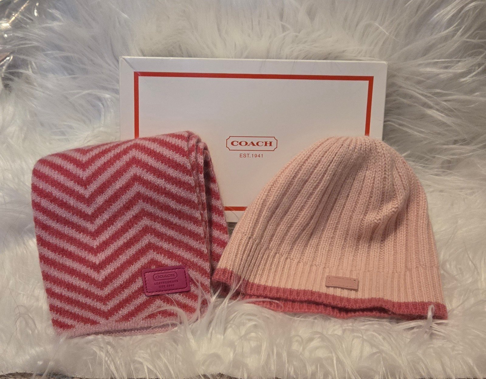 Coach hat and scarf set