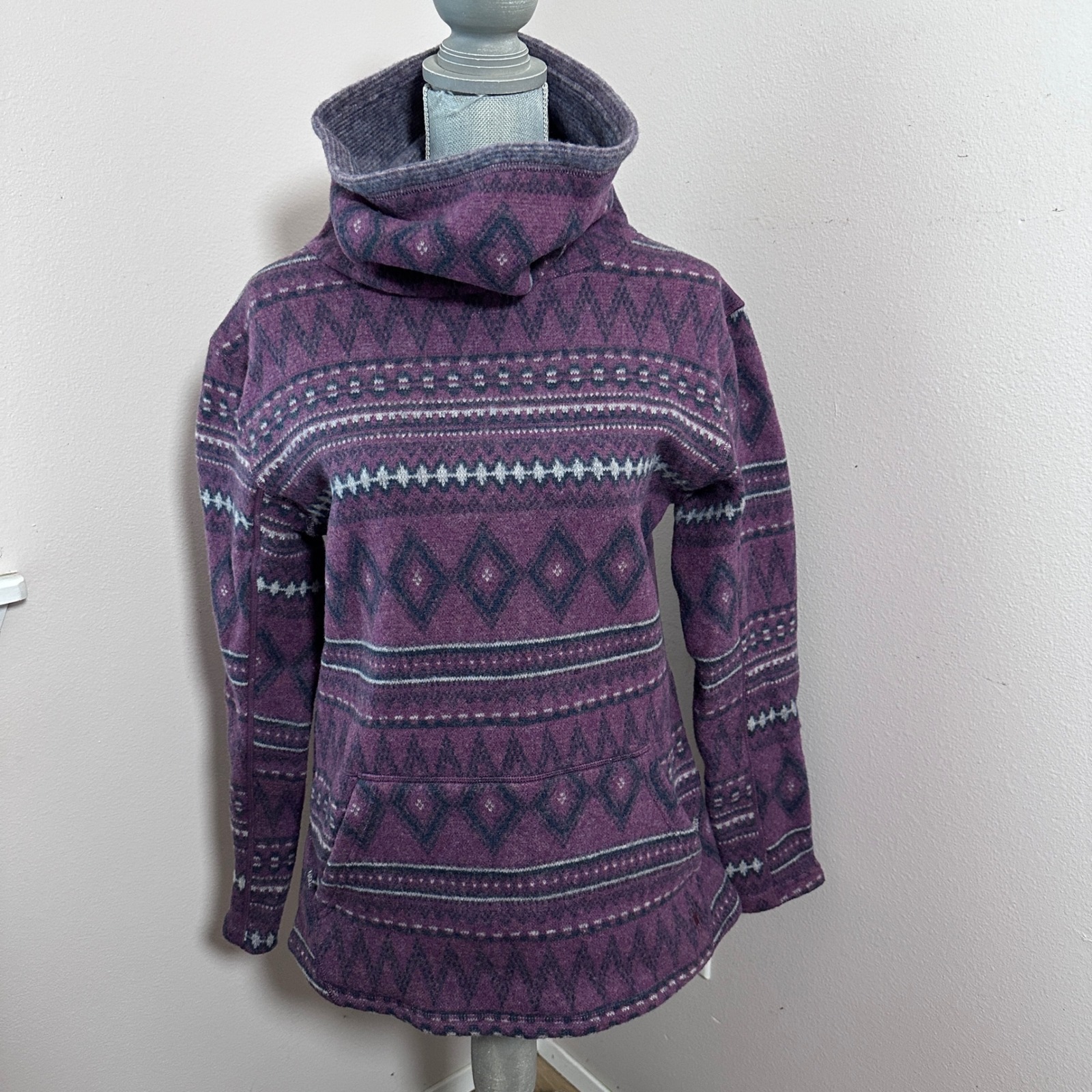 SMARTWOOL Women's Hudson Trail Fleece Pullover Recycled Wool Soft Cozy Medium