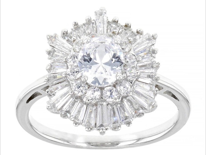 NEW Sparkly 3.5ctw Cubic Zirconia 925 Sterling Silver Ring Sizes 7