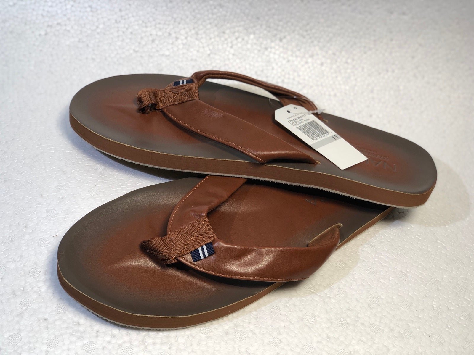 NAUTICA ADAIN flip-flops thong leather sz 11 sandals men's shoes