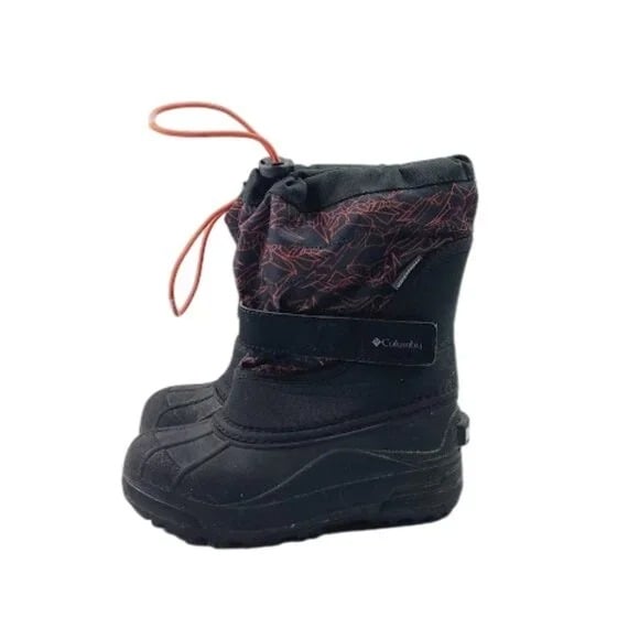 Columbia Boy's Black Powderbug Plus II BC1327-017 Winter Snow Boots Size 13