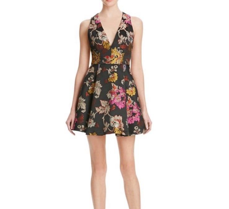 Alice + Olivia Mollie Flared Floral Mini Dress