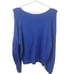 Anthropologie blue hooded sweater size medium