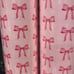 2 Rolls of pink with pink bow gift wrap