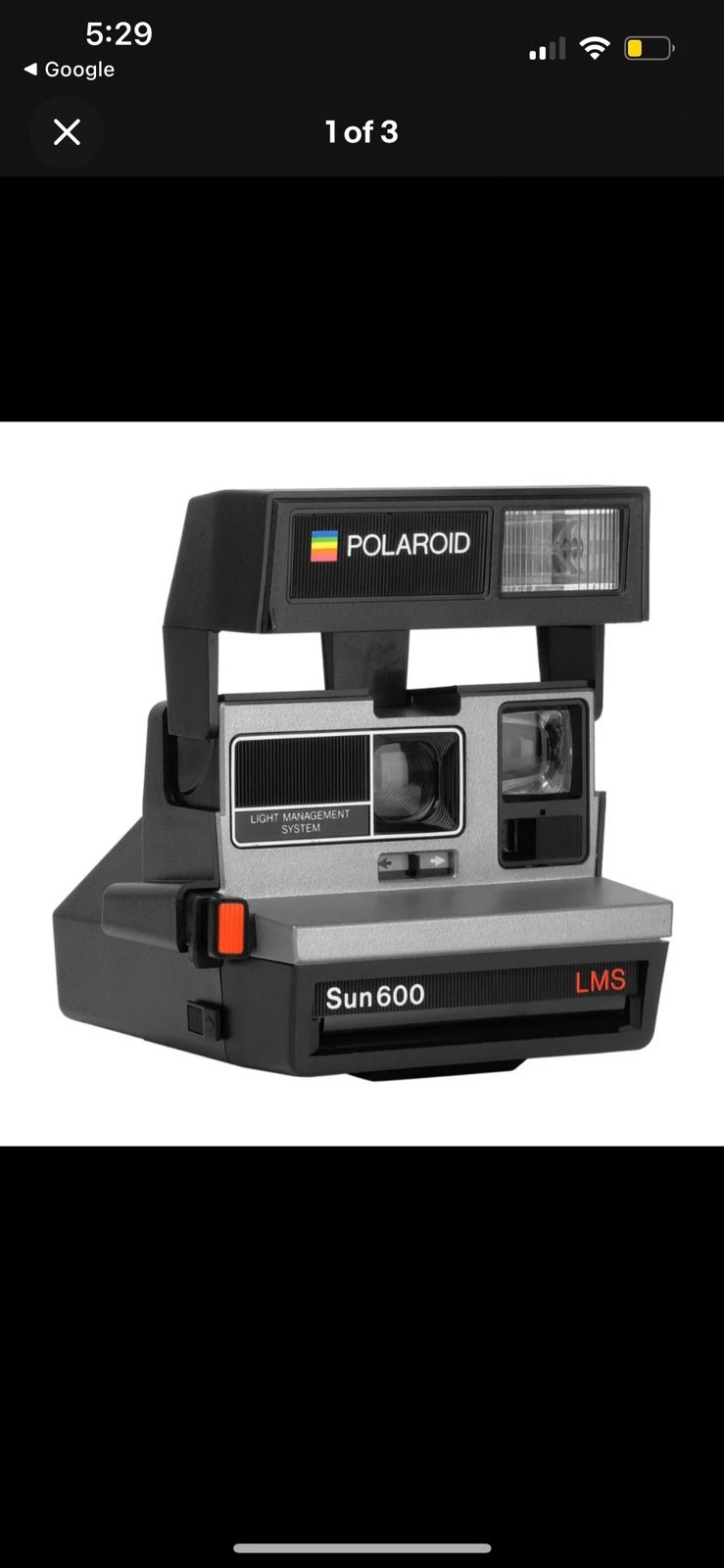 Polaroid 600 Camera Silver LMS Perfect Working Condition Vintage