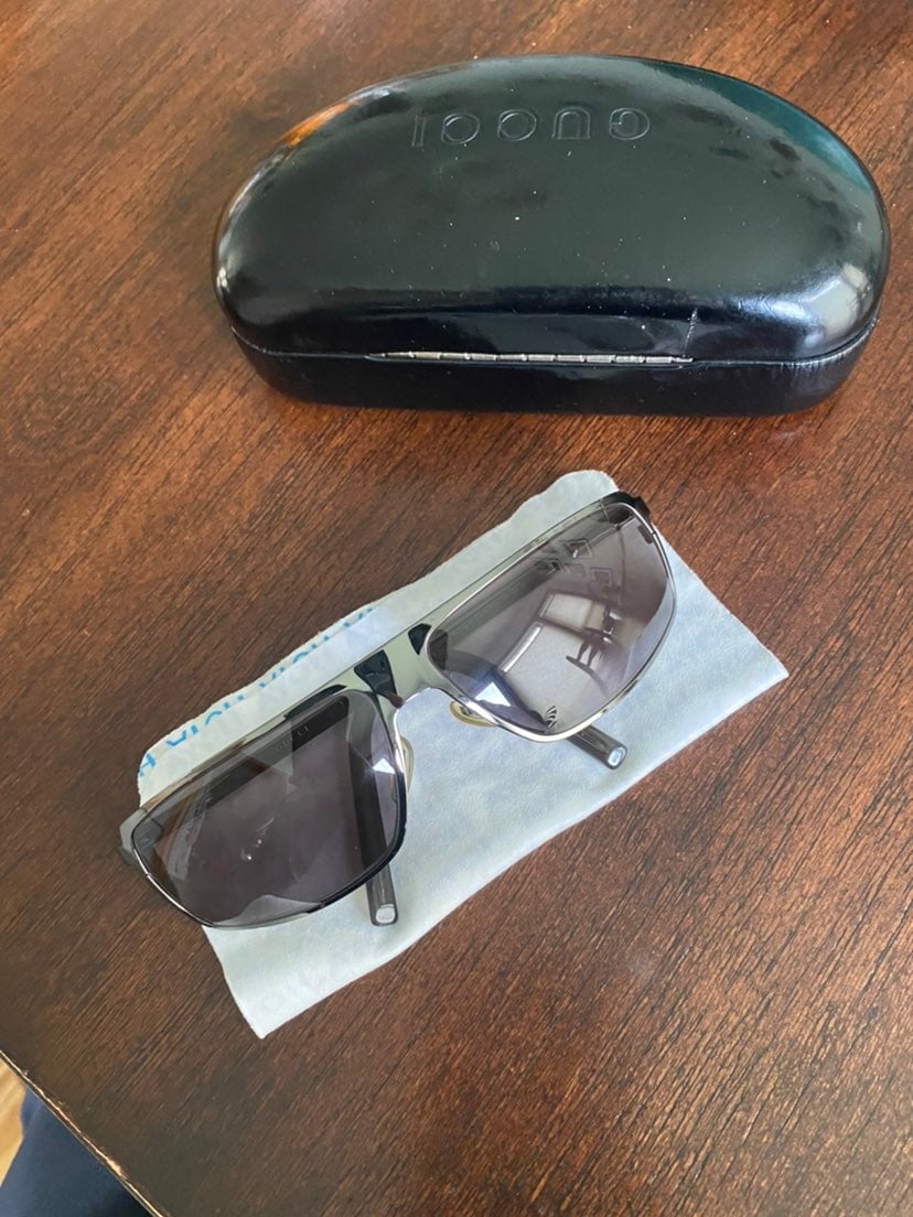 Vintage Gucci GG 1826/S DNTBN 65[]13 130 Sunglasses Italy With Leather Case .