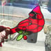 Stained Glass Cardinal Night Light with Light Sensor