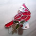 Stained Glass Cardinal Night Light with Light Sensor