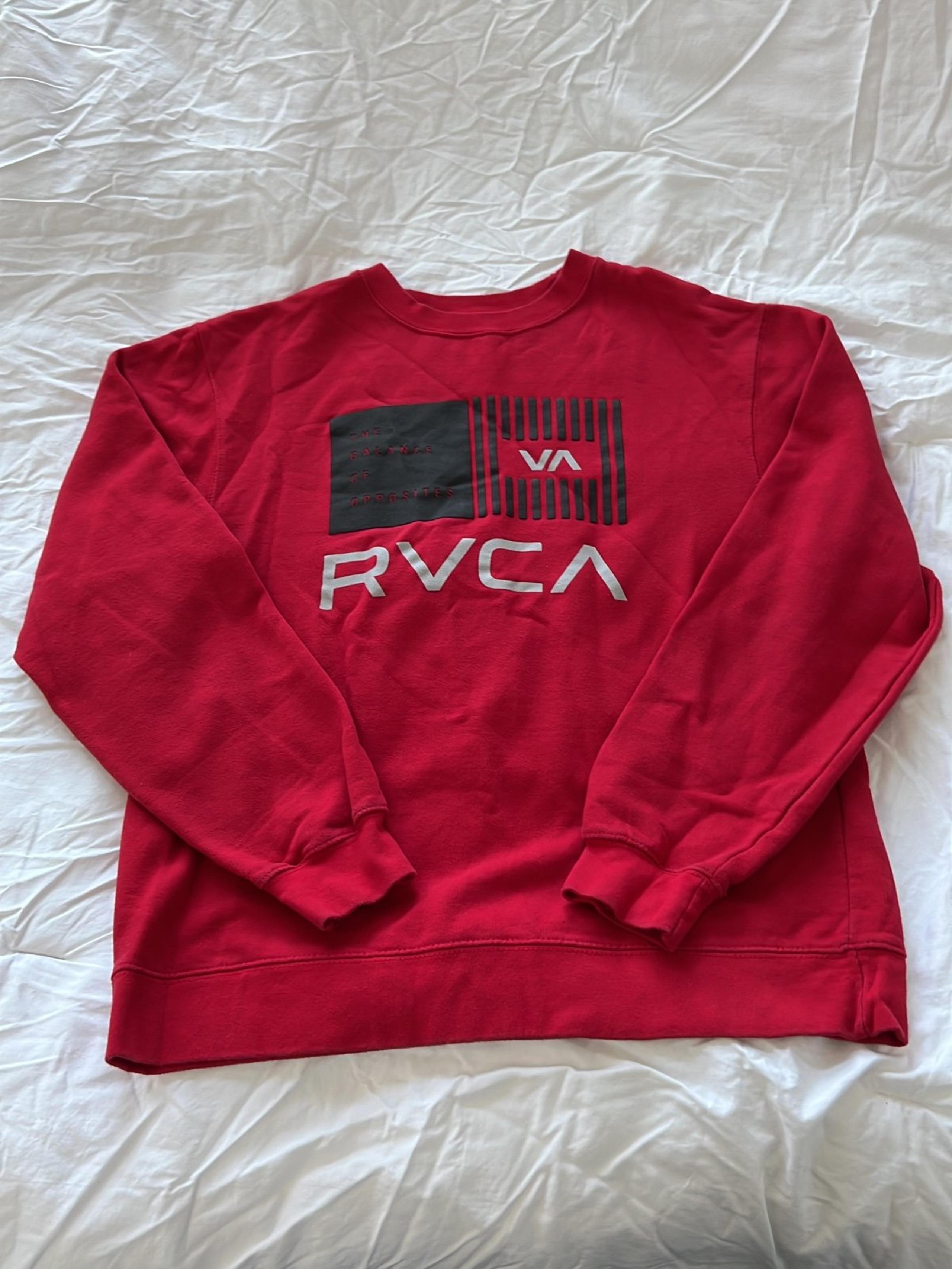 RVCA Crewneck -Red Mens Small Sweater