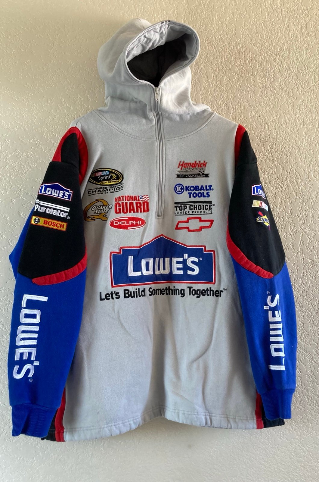 Nascar Chase Authentics Drivers Line Lowes Jimmie Johnson Hoodie size 2XL