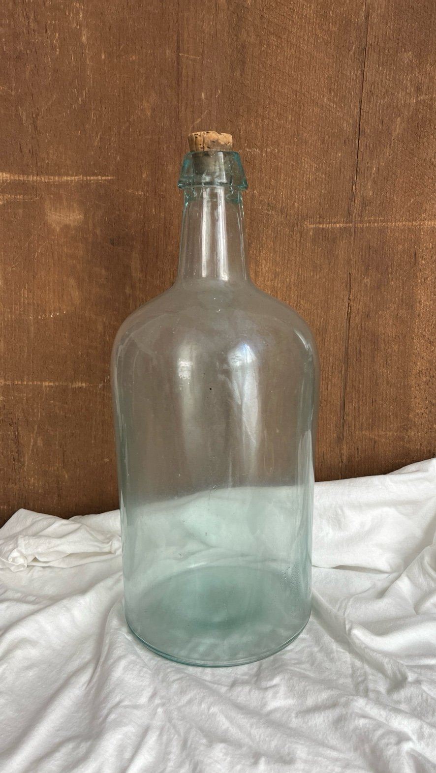 Antique Aqua Blue French Wine Bottle