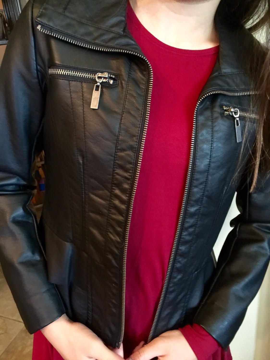 Little Girls Faux Leather Jacket