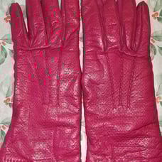 Ann Taylor Leather Lamb Wool Gloves