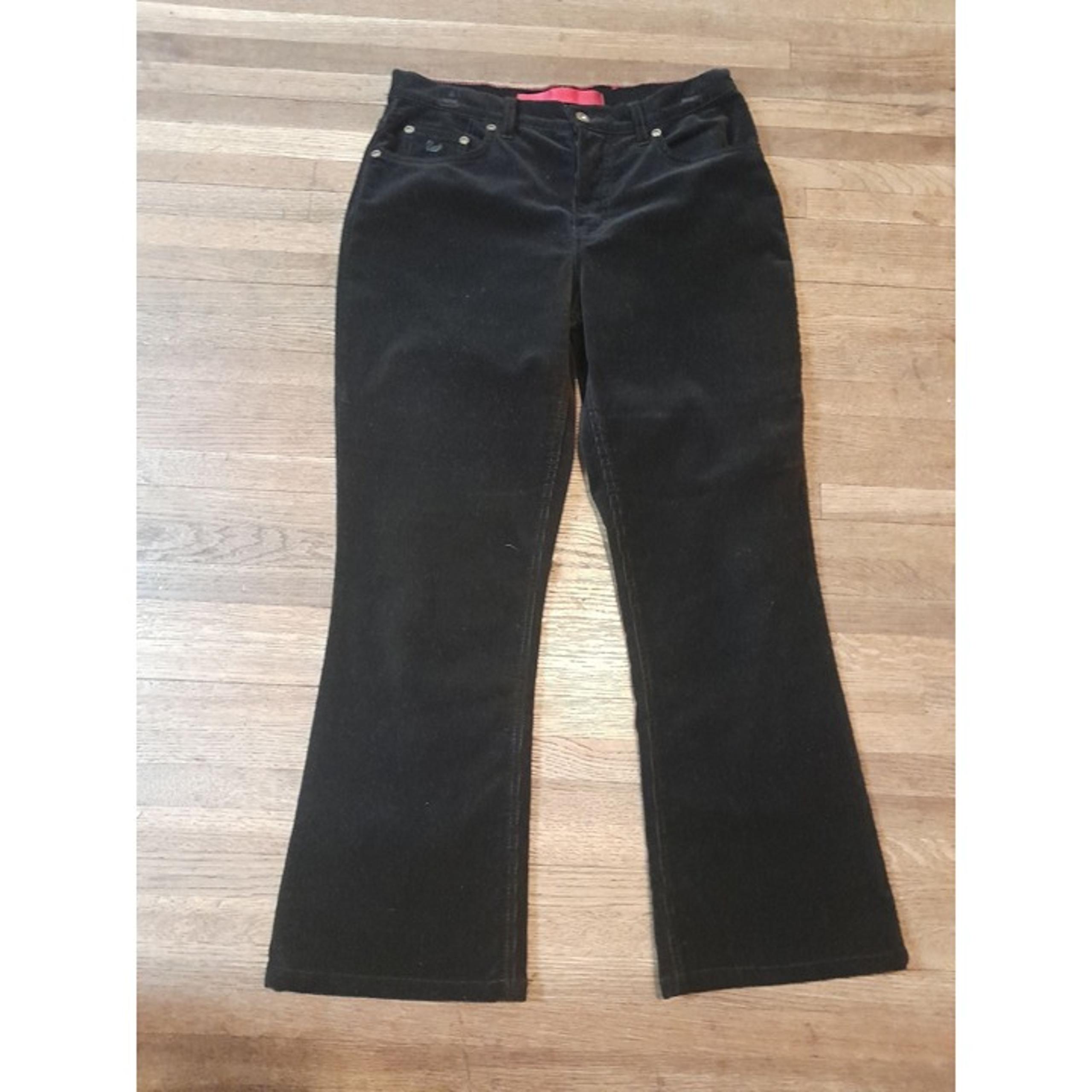 Gloria Vanderbilt Corduroy Comfy Casual Pants Black Size 8