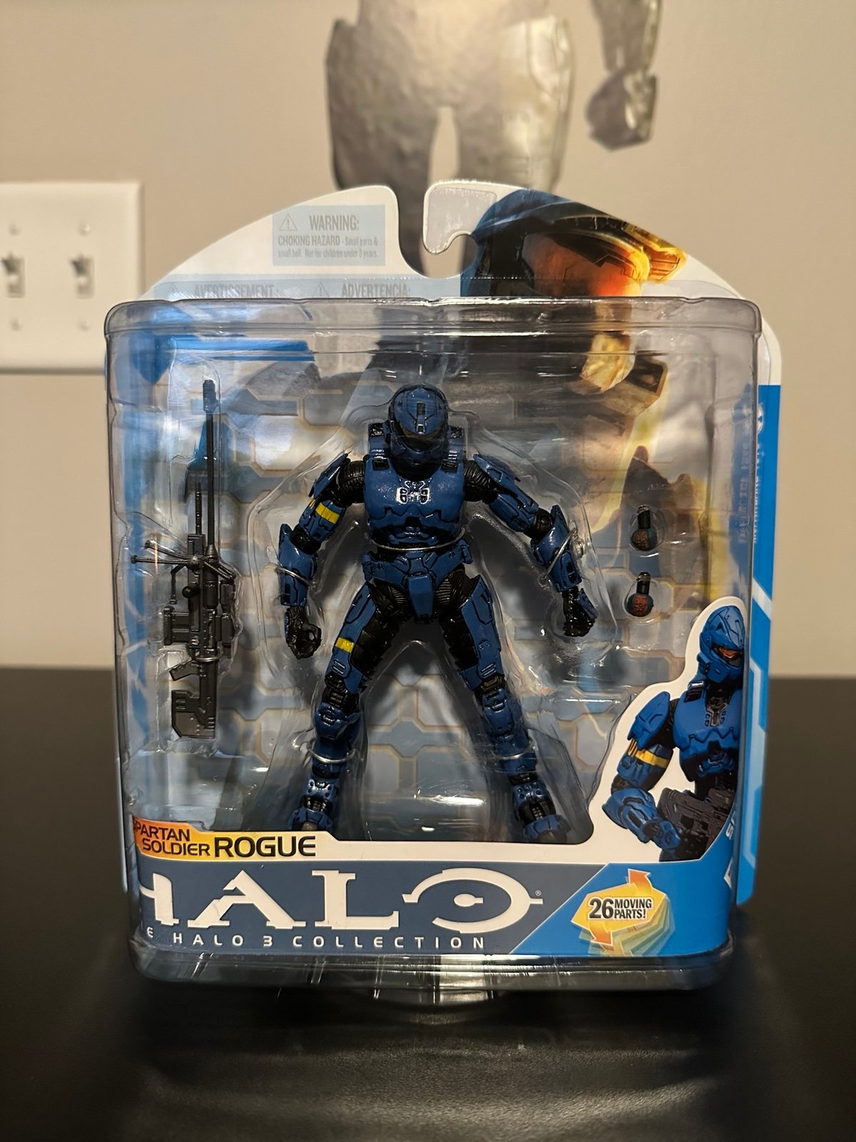 Halo 3 Spartan Soldier Rogue Blue Action Figure
