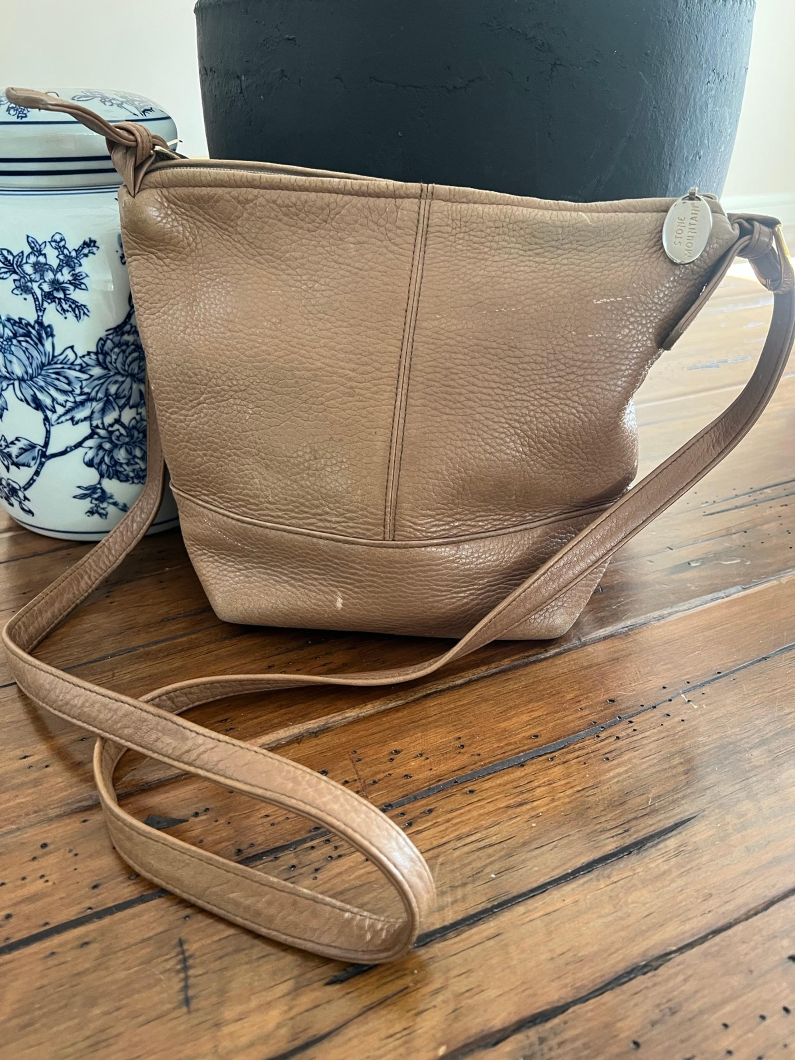 Vintage leather Stone Mountain crossbody bag