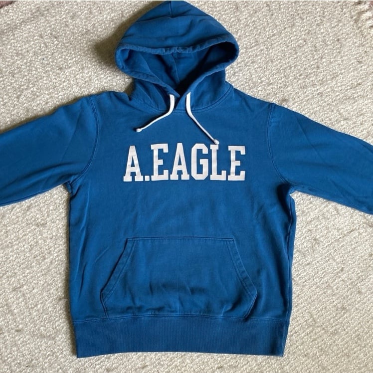 American Eagle Men’s Medium Blue Logo Hoodie