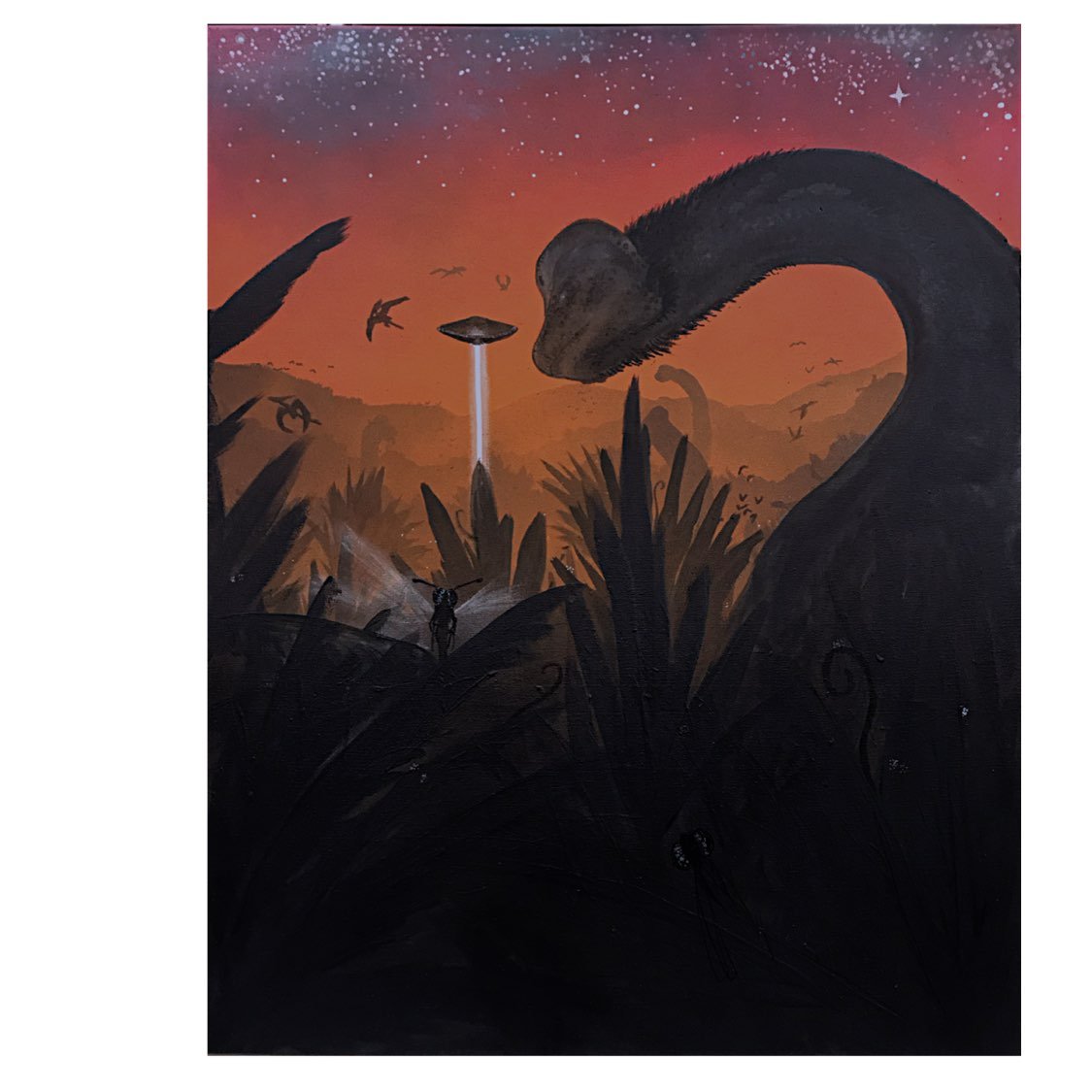 Painting/ Extraterrestrials in 65 million B.C.