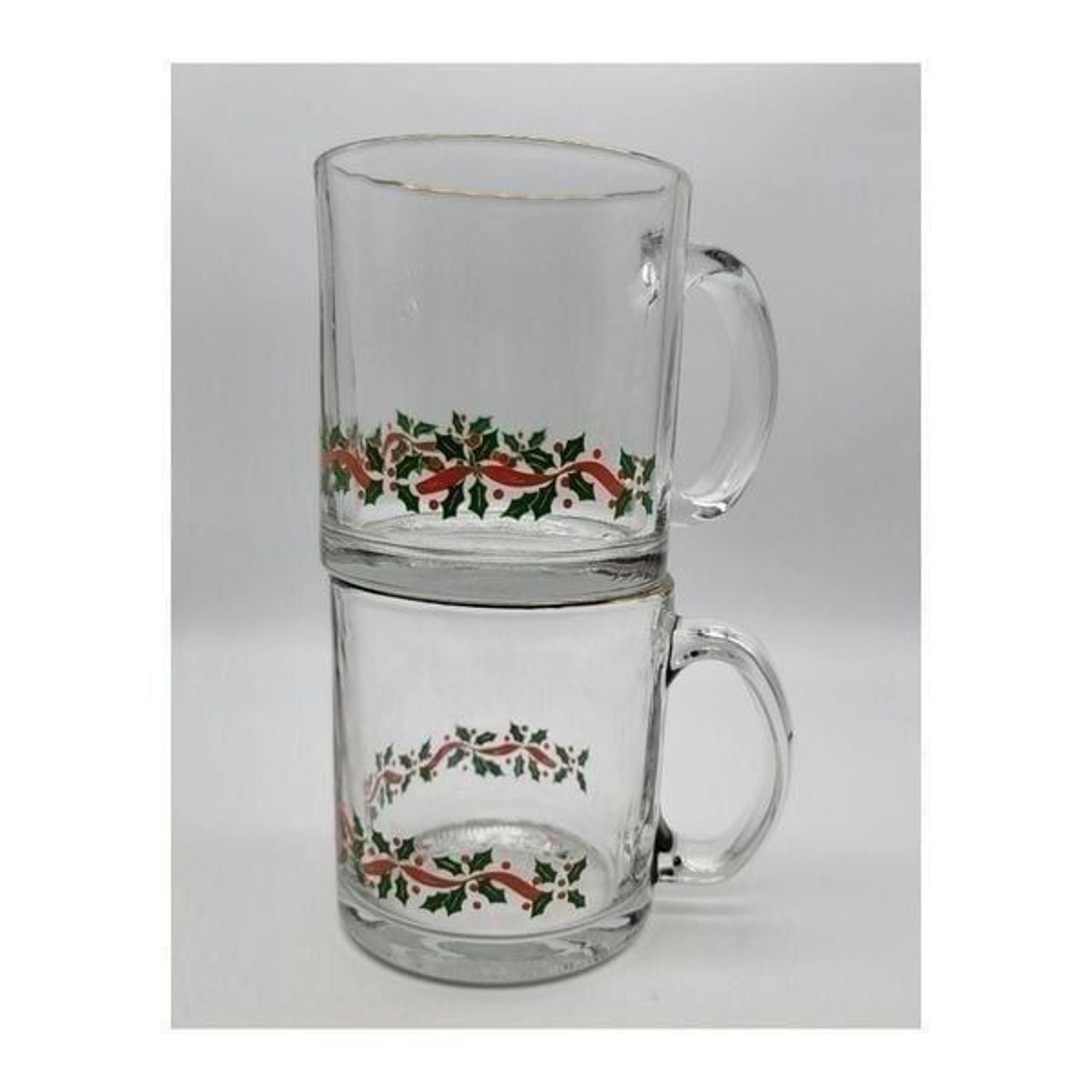 Vintage Libbey Holiday Mug Set of Two