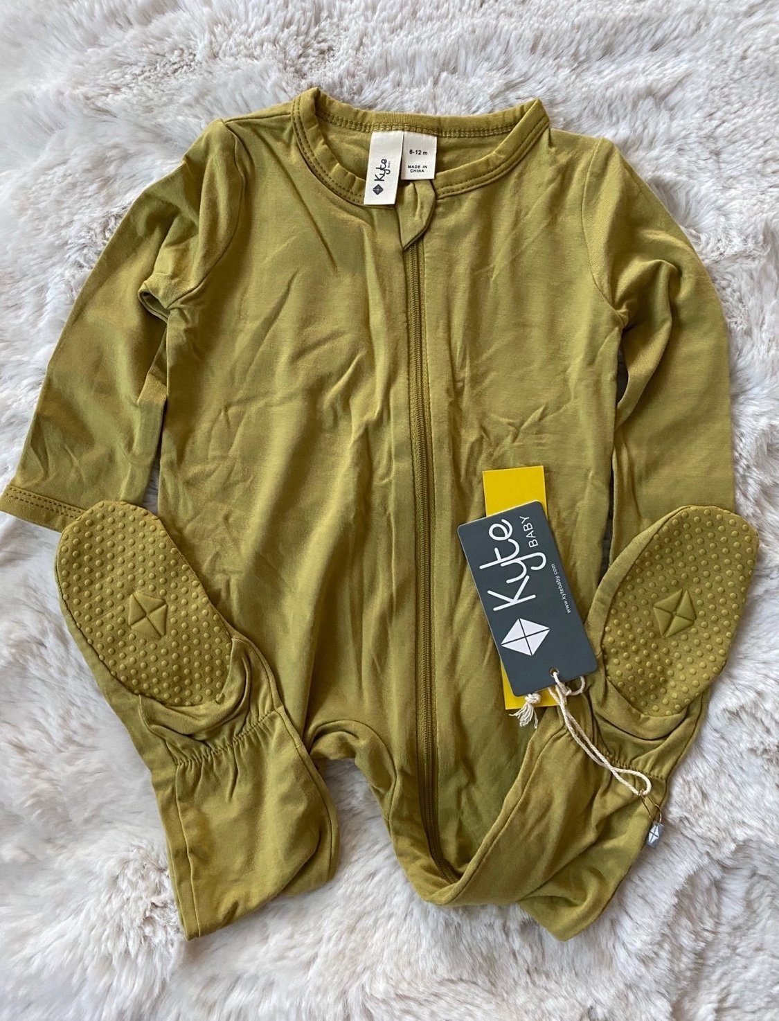 6-12 Months Kyte Baby Zip Footie in Dijon