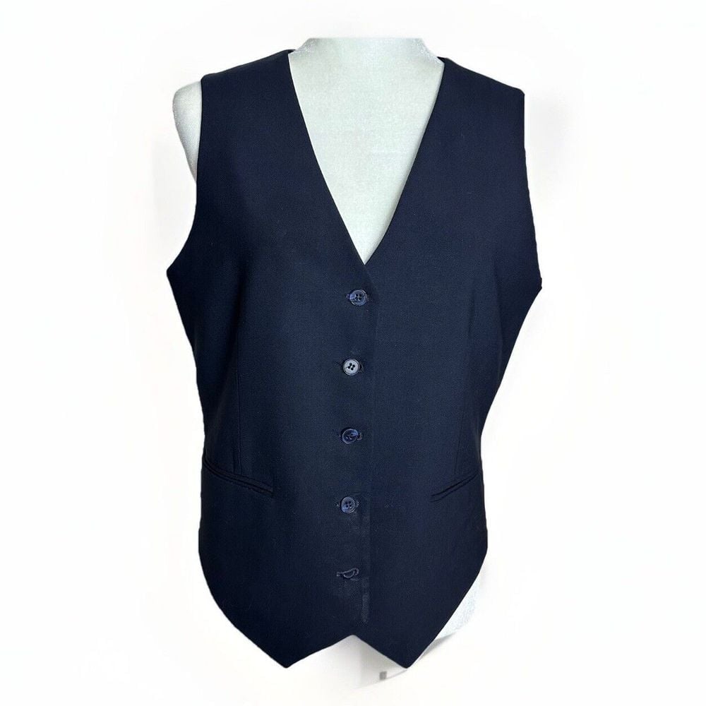 Outerknown Women's Virgin Wool Parker Vest Navy Botto Giuseppe Career Classic M