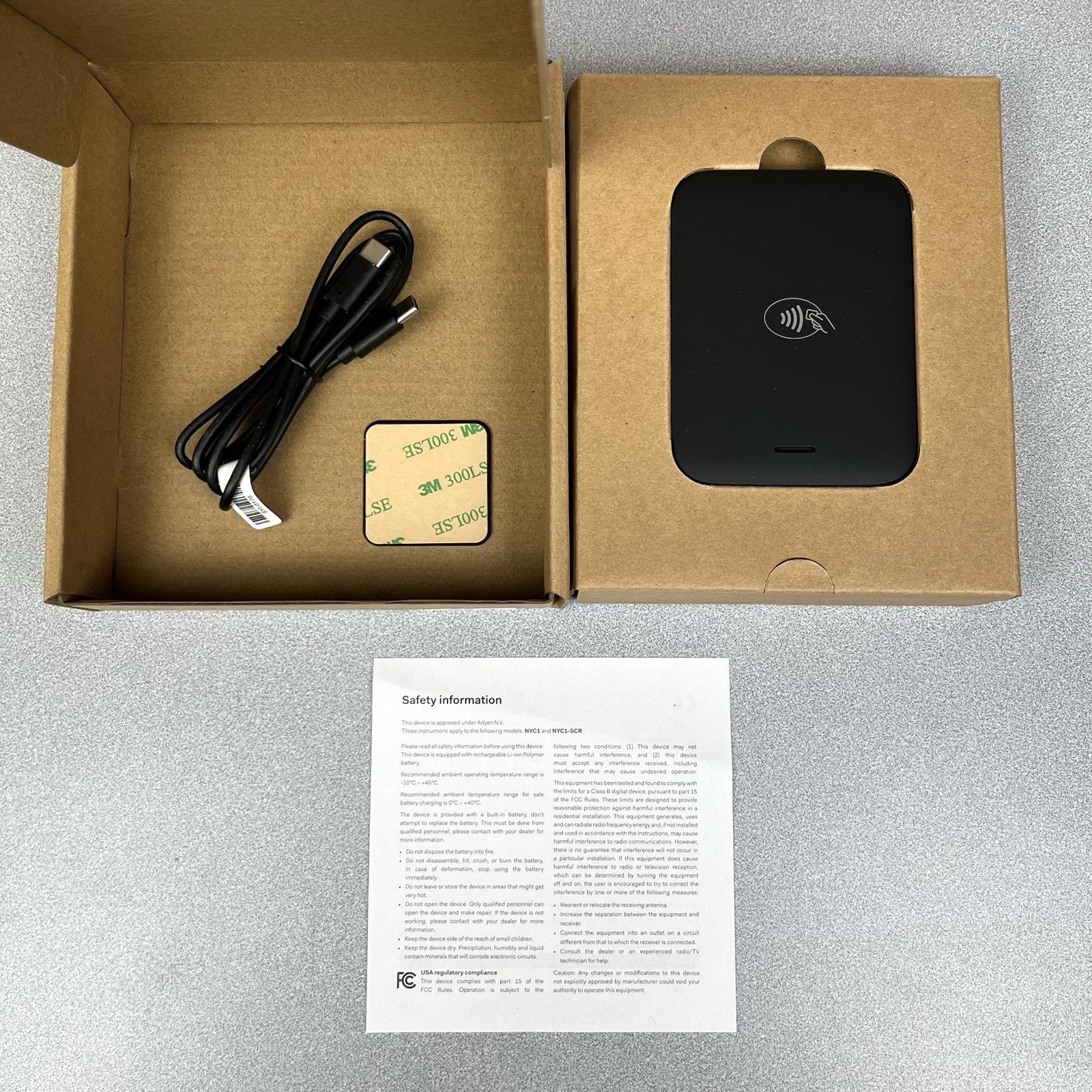 Adyen NYC1-SCR Handheld Payment Terminal Card Reader Black NEW