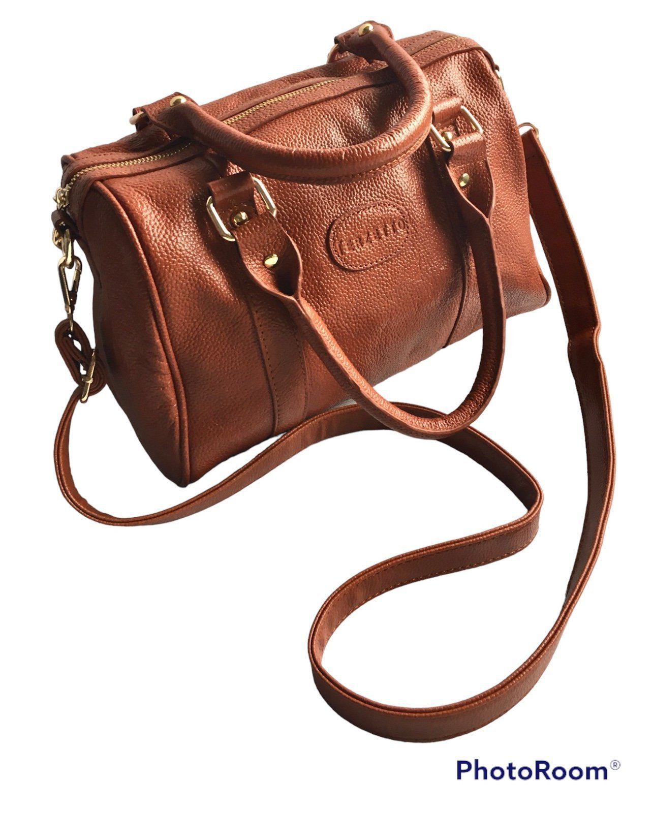 Terzetto Loreto Camel Brown Leather Handbag Purse