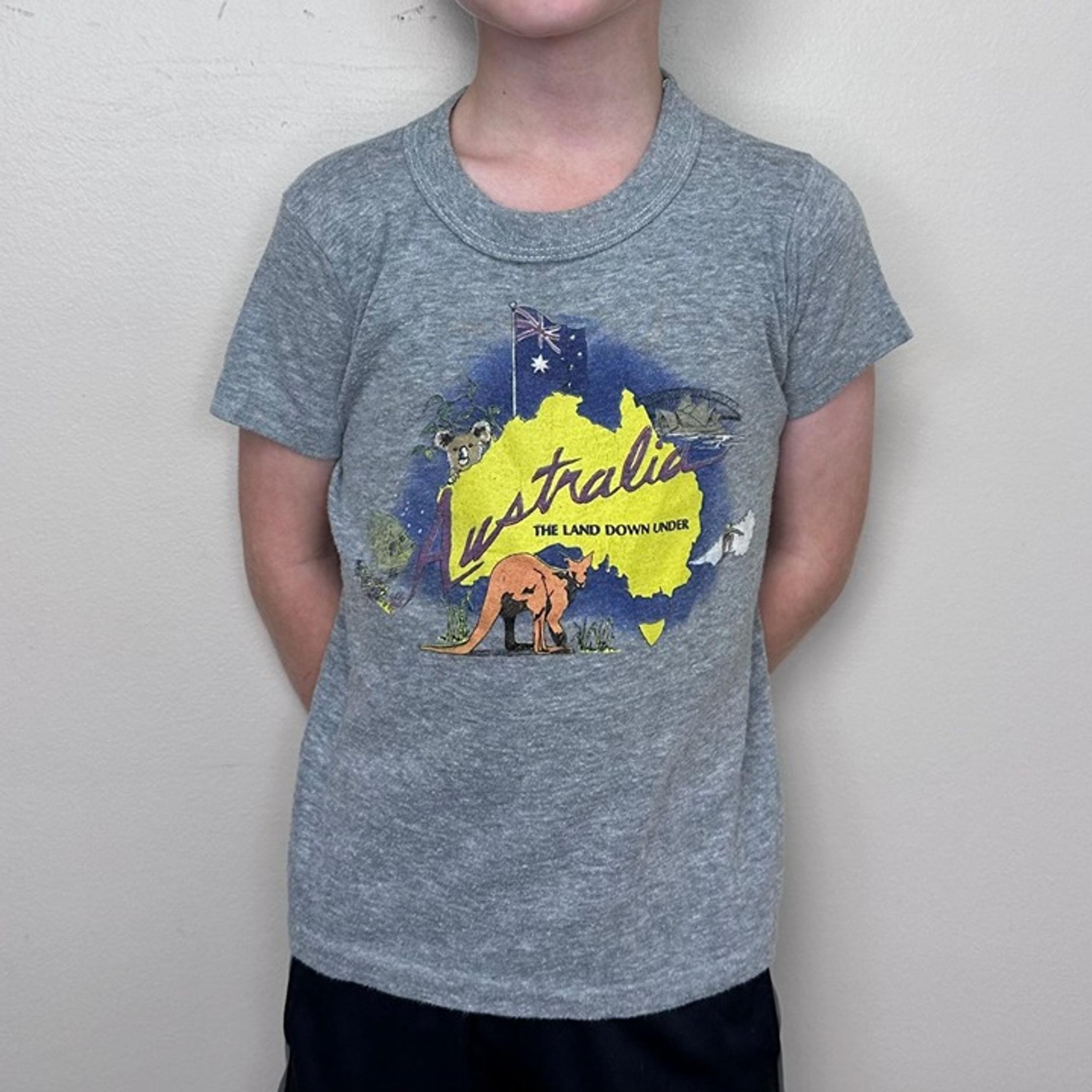 Vintage 1980s Memphis In May Salutes Australia T-Shirt, Hanes Youth Size 5/6