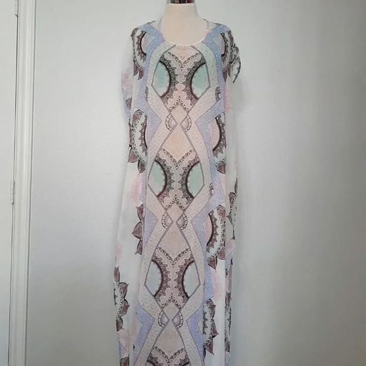 NEW SMALL Victoria's Secret Beach Coverup Maxi Dress in Aztec print