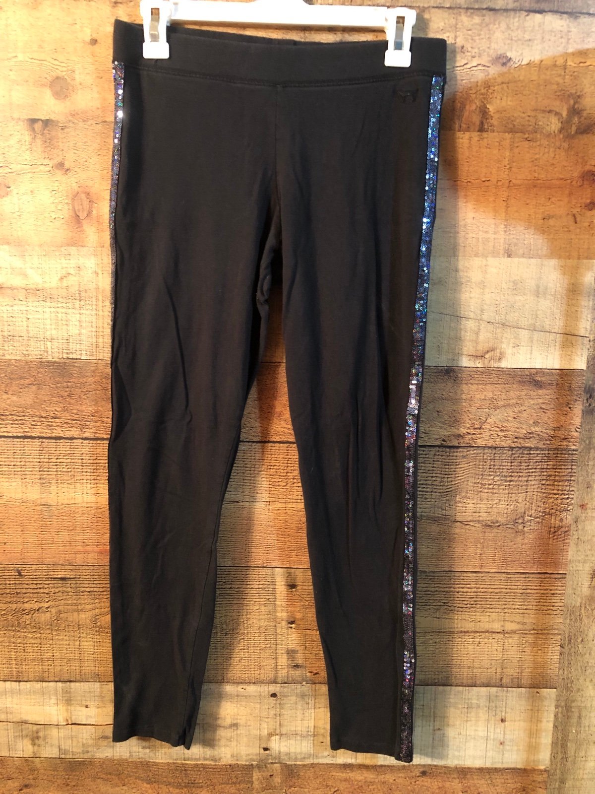 Victoria's Secret PINK black sequin Leggings