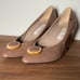Vintage Etienne Aigner Taupe Heels Pumps Tan Sz 8