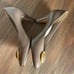 Vintage Etienne Aigner Taupe Heels Pumps Tan Sz 8