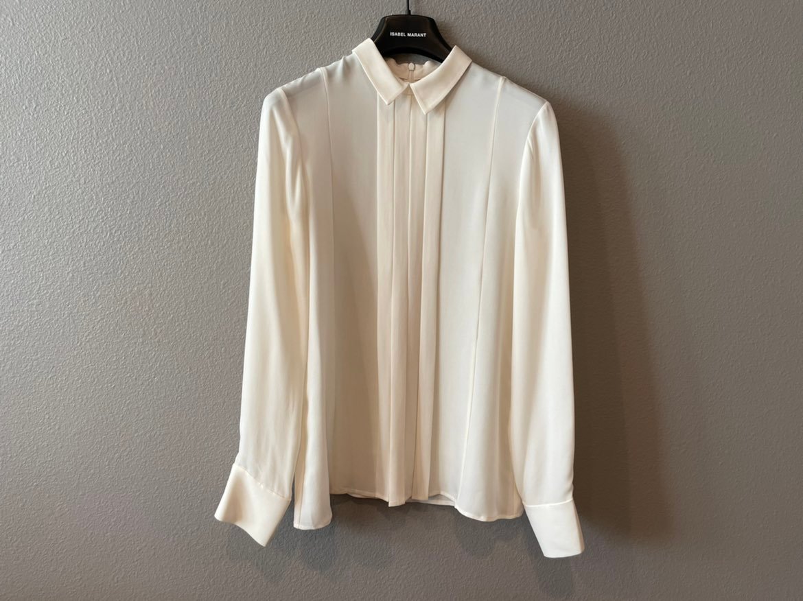 Size P Theory Pleated Silk Crepe de Chin