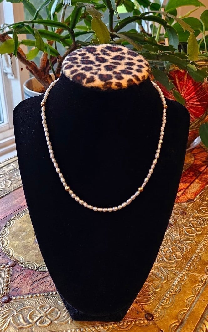 14k Gold & Baroque Pearl Necklace