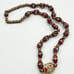 Vintage Art Glass Wedding Cake Beaded Necklace