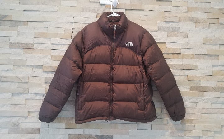 North Face Womens Large Brown Nuptse Jacket 96 Retro 700 Goose Down Winter Coat