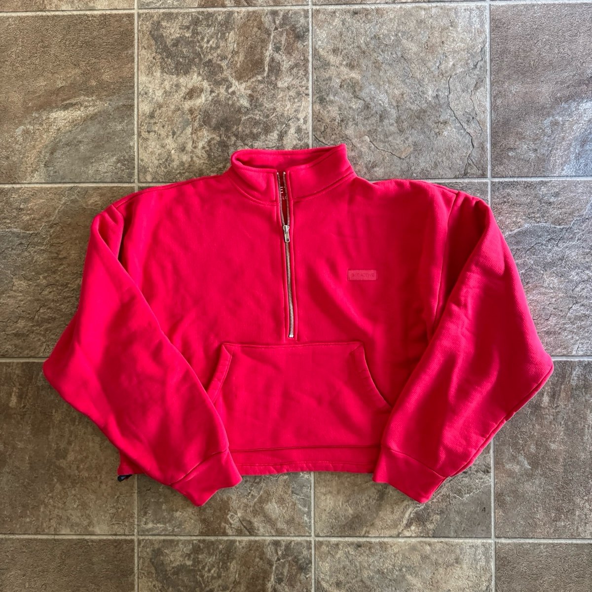 Set Active Half Zip Pullover Sweatshirt Size Small Red