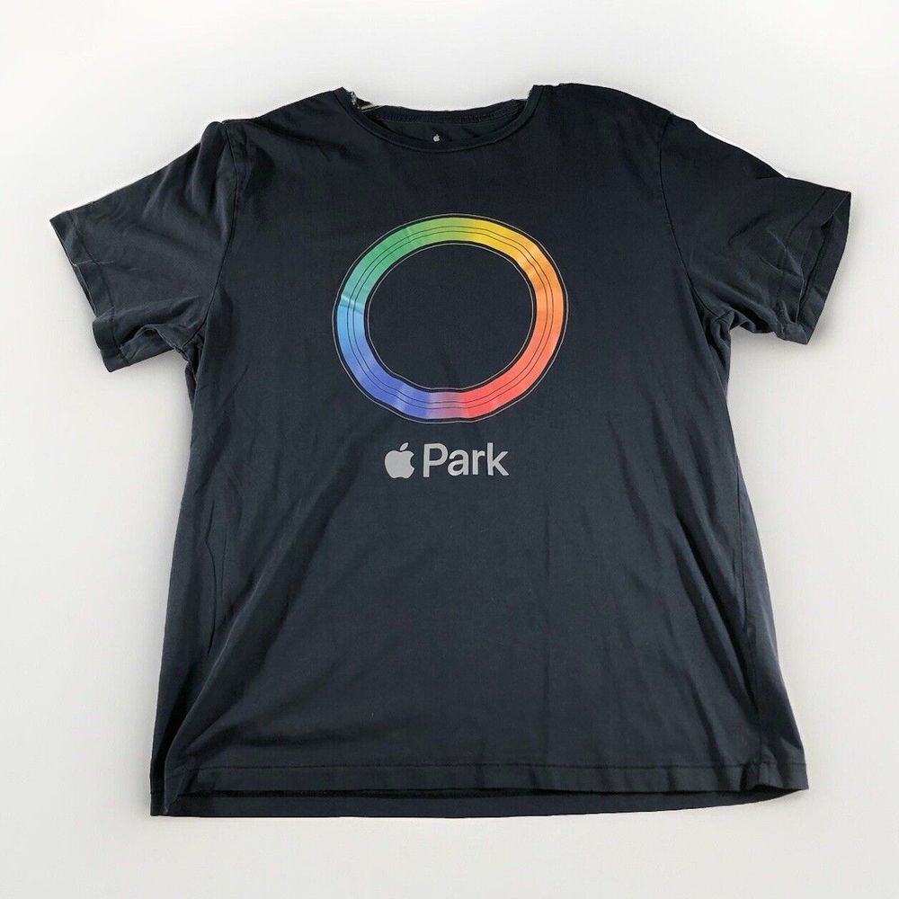 Apple Park Infinity Loop Short Sleeve Shirt Black Size L California