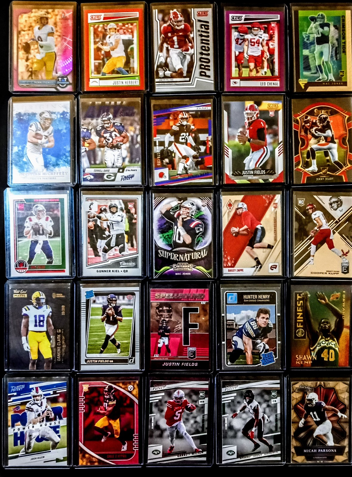 Lot of 25 NFL Football Cards- Mac Jones, Justin Herbert, Kenny Pickett, etc...