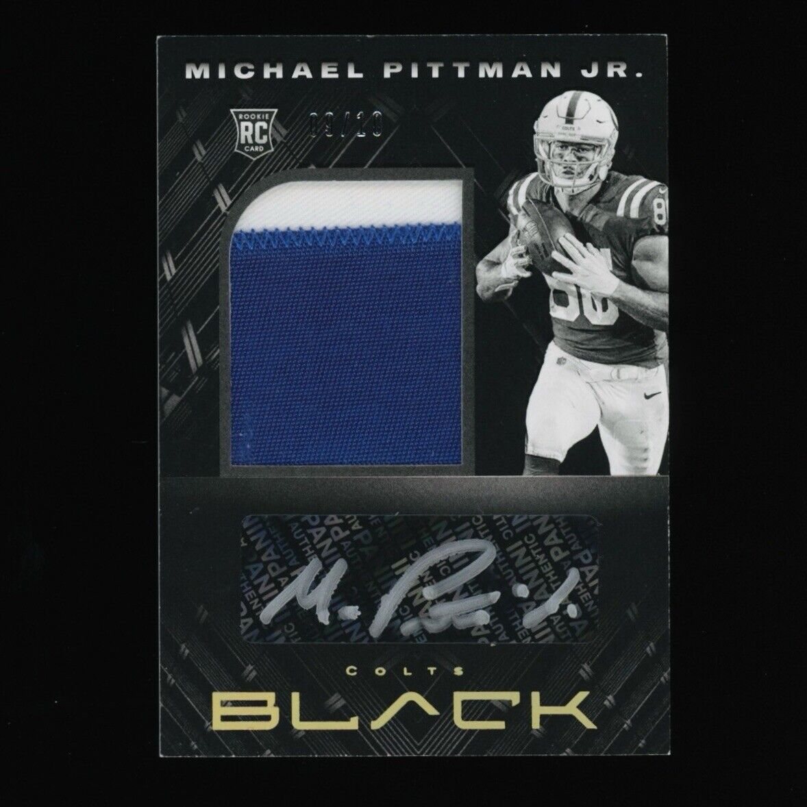 2020 Panini Black Michael Pittman Jr. RPA Rookie Patch Auto Gold /10 SSP Colts