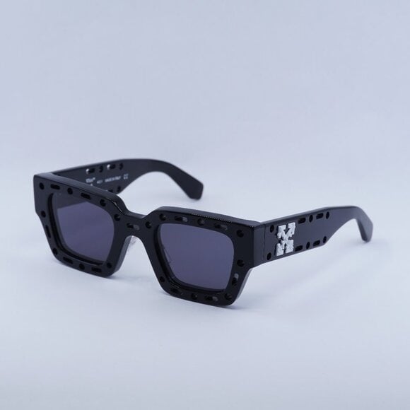 New Off-White OERI026 MERCER 1007 Sunglasses - Black Frame Grey Lenses